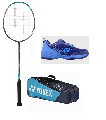Astrox Attack 9(Strung)+Badminton Kitbag BT5+Velo 100i shoes